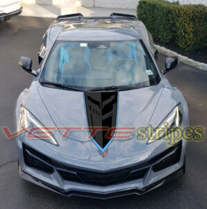 C8 Corvette LE hood stinger stripes