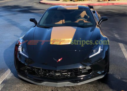 Black C7 Stingray with gloss gold center stripes