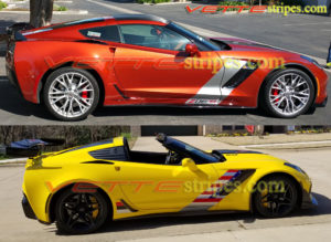 C7 Corvette Z06 C7R side stripes with flag option