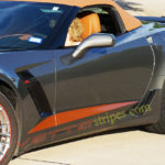 C7 Corvette Z06 shark gray with gloss kalahari side stripe 2