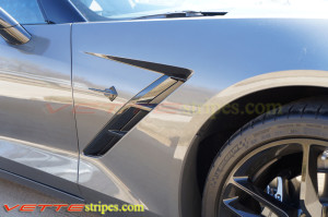 Shark gray C7 corvette stingray side spear