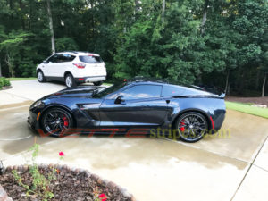Night Race Blue C7 Corvette Z06 with C7R side stripes