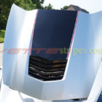 Silver C7 Stingray with carbon flash black and red ME stinger stripe