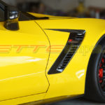 Yellow C7 Z06 with 3M 1080 gloss carbon flash side spears