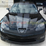 Black C6 corvette grand sport with cyber grey ME1 stripes