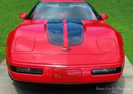 Red C4 Corvette with black CE stripes