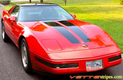 Red C4 Corvette with black CE1 stripe