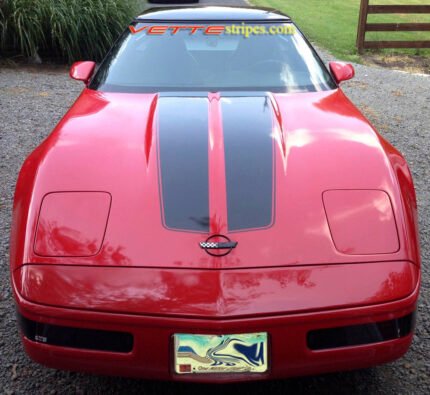 Red C4 Corvette with black CE1 stripe