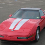 C4 Corvette with metallic silver CE1 stripe