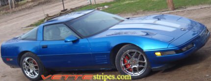 C4 Corvette with metallic silver CE1 stripe