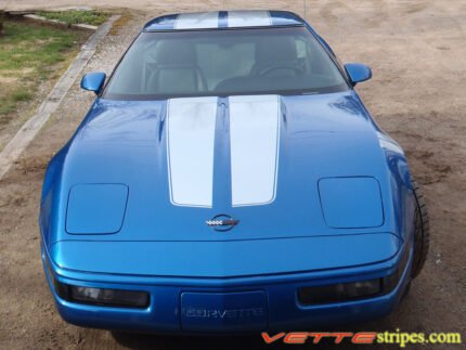 C4 Corvette with metallic silver CE1 stripe