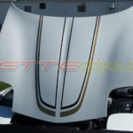 C5 Corvette white with black and light gold CE3 stripe