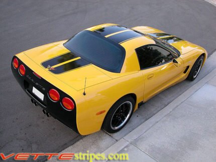 C5 Corvette yellow with black CE commemorative stripes