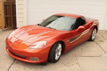 DSOM C6 Corvette side stripe graphic in sandstone and black