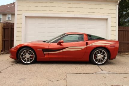 DSOM C6 Corvette side stripe graphic in sandstone and black