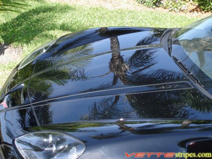 C6 Corvette Z06 Grand Sport matte black hood spear stripe