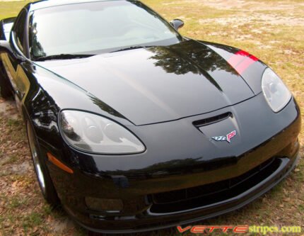 C6 Corvette Z06 Grand Sport red fender hash mark stripe