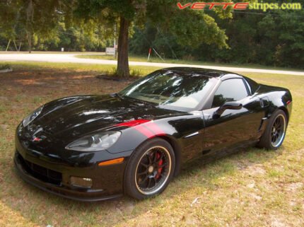 C6 Corvette Z06 Grand Sport red fender hash mark stripe