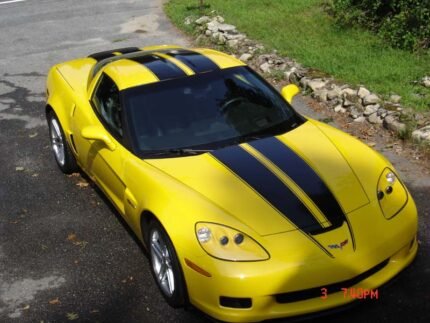 C6 Corvette Z06 Grand Sport yellow with black ME1 stripes