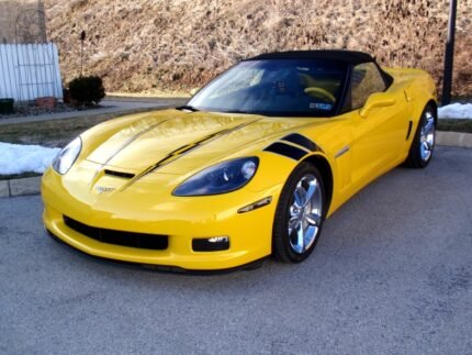 C6 Corvette super hood stripe in black and silver