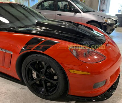 C6 Corvette grand sport fender hash mark in gloss black