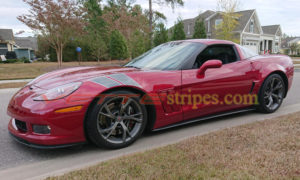 C6 Corvette grand sport fender hash marks in medium charcoal and pewter