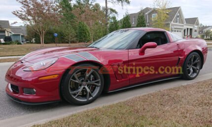 C6 Corvette grand sport fender hash marks in medium charcoal and pewter