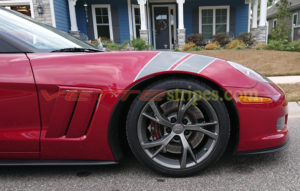 C6 Corvette grand sport fender hash marks in medium charcoal and pewter