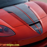 C6 Corvette inferno orange 427 edition stripe in anthracite and carbon fiber 3