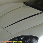 White C6 Corvette with black hood stripe 5