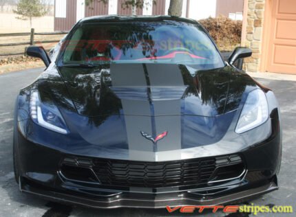 2015 C7 Corvette Z06 with matte black GM full racing stripe