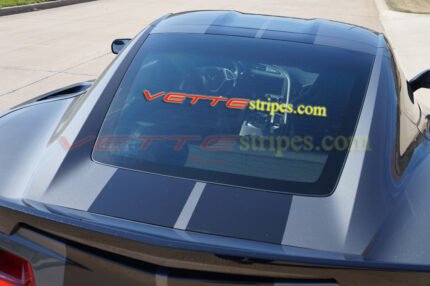 Shark gray C7 corvette stingray with carbon flash GM full racing stripe