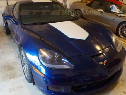 Lemans blue C6 Corvette Z06X with custom pin stripe