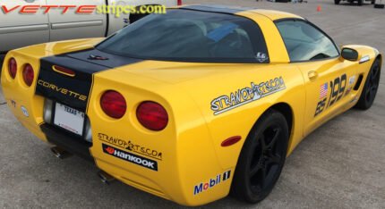 Yellow C5 Corvette black Grand Sport stripe