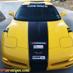 Yellow C5 Corvette black Grand Sport stripe