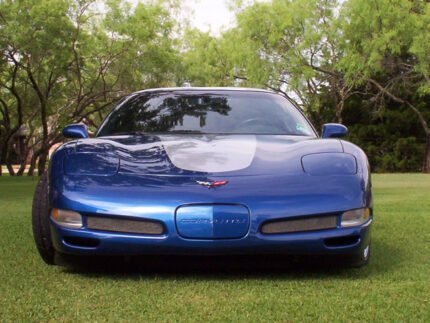 C5 Corvette Z06 electron blue with metallic silver ME1 stripe