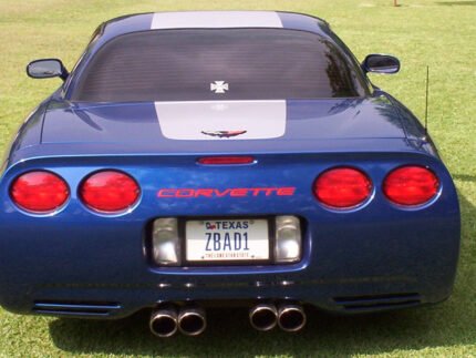 C5 Corvette Z06 electron blue with metallic silver ME1 stripe