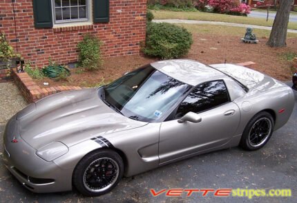 C5 Corvette black fender hash mark stripe