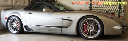 C5 Corvette black side graphic stripe style 3 with pin stripe option