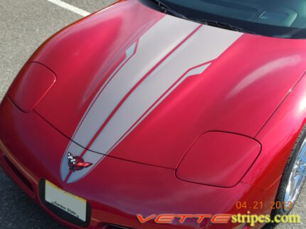 C5 Corvette mag red with light briar brown and charcoal SE3 stripe