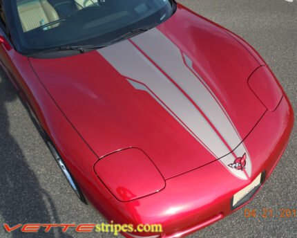 C5 Corvette mag red with light briar brown and charcoal SE3 stripe