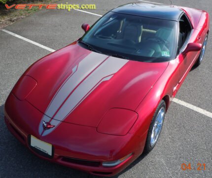 C5 Corvette mag red with light briar brown and charcoal SE3 stripe