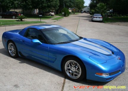 C5 Corvette nassau blue with silver and black CE commemorative stripe