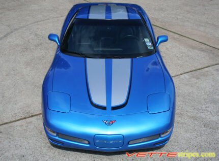 C5 Corvette nassau blue with silver and black CE commemorative stripe