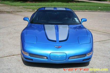 C5 Corvette nassau blue with silver and black CE commemorative stripe