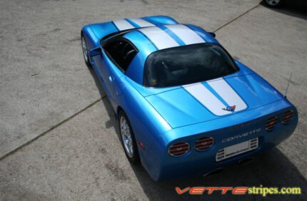 C5 Corvette nassau blue with silver and black CE commemorative stripe