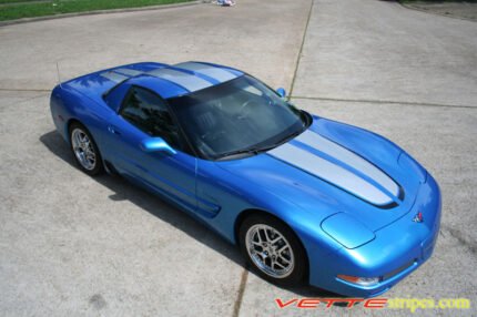 C5 Corvette nassau blue with silver and black CE commemorative stripe