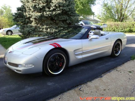 C5 Corvette red and black fender hash mark stripe