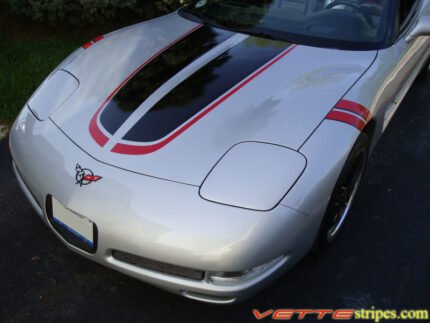 C5 Corvette red and black fender hash mark stripe