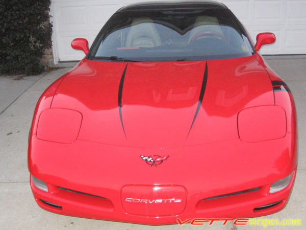 C5 Corvette Hood Spear Stripe 1 Both Sides